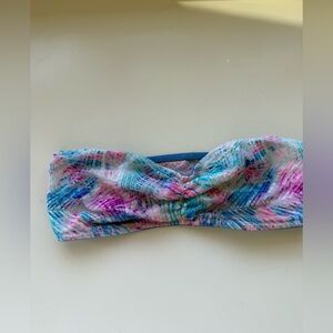 Victoria's Secret Pink and Blue Tie-Dye Strapless Bra